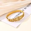 1Arabic luxury style stainless steel piece18K The gold-plated delicate hollow bracelet features exquisite Arabic-style hollow patterns, elegantly