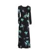 Printed Midi Waist Four Color Temperament Commuters Four Side Stretch Printed Unpadded Long Dress Dresses