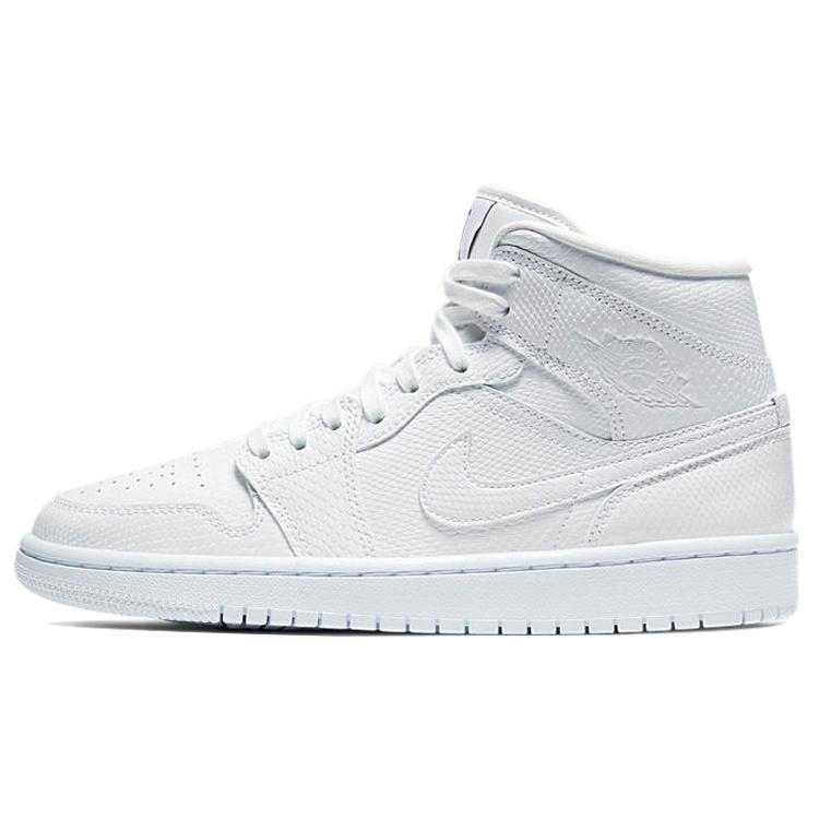 (WMNS) Air Jordan 1 Mid  White Snakeskin  Women s BQ6472-110
