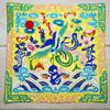Chinese Embroidered Placemat Official Robe Badge Phoenix Craft Embroidery Piece Gift Decorative Coaster Cups Plates