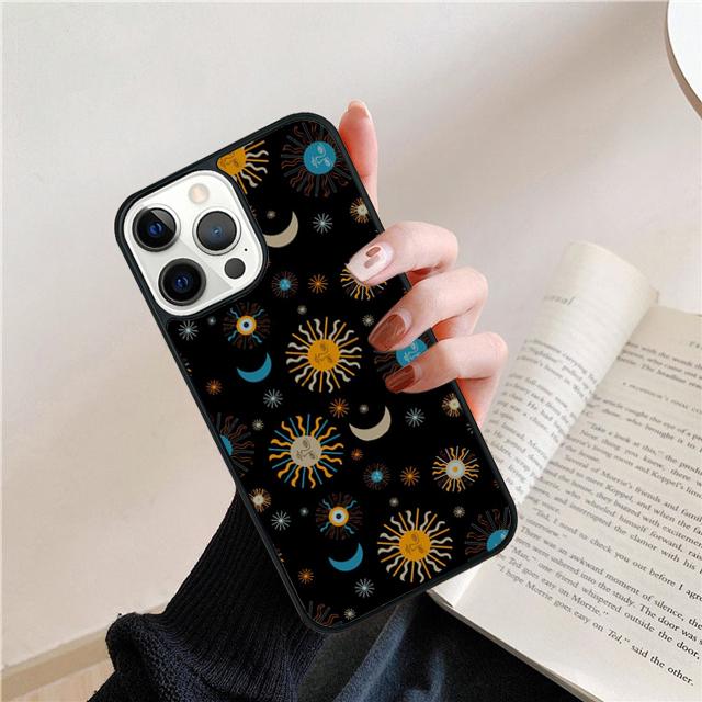 Sun Moon Face Coque Shell For iPhone 17 Air 15 16 14 13 12 Pro Max 11 Pro Max Plus Phone Case Cover