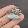 Přírodní amazonitový drahokam 925 Sterlingového stříbra Designový přívěsek 1,11" AJP-2253