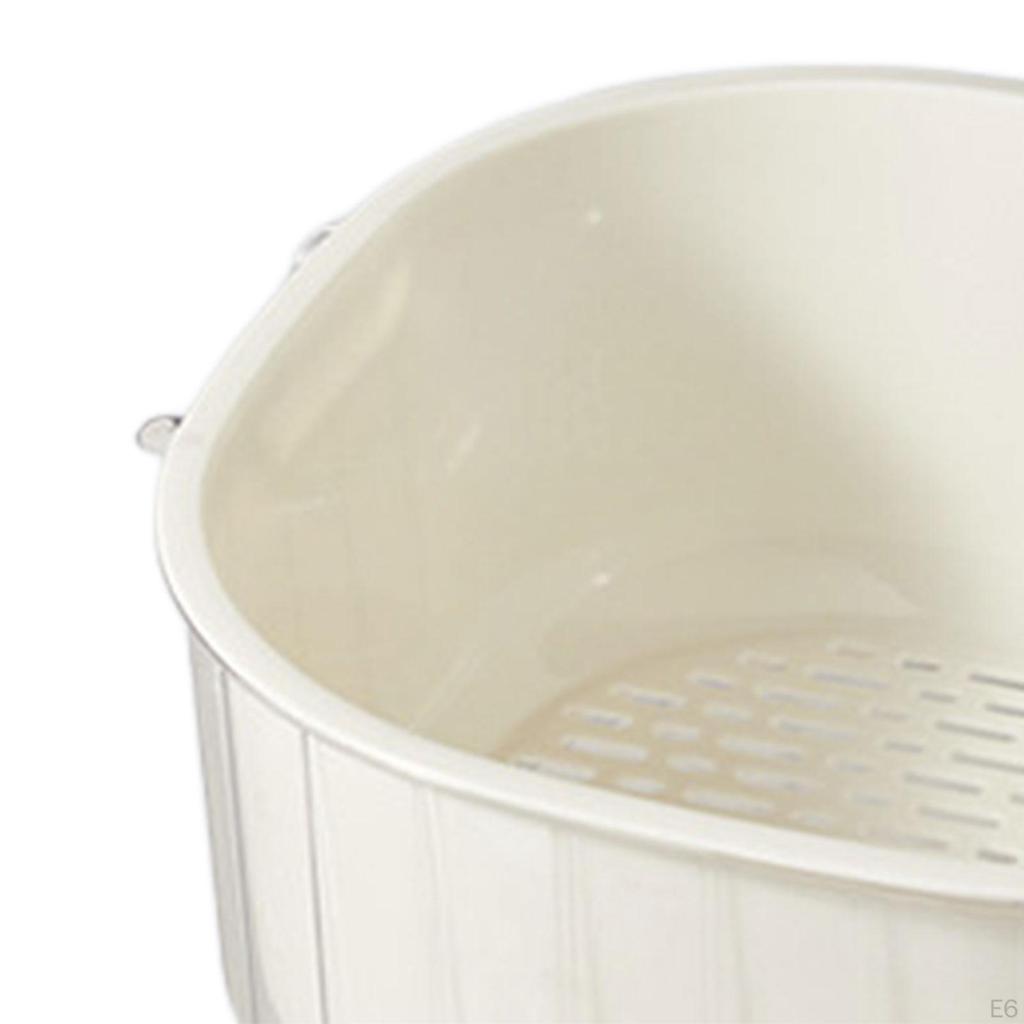 2 Layer Vegetable Washing Basket Kitchen Strainer Colander Bowl, in 1 Cleaning Drain