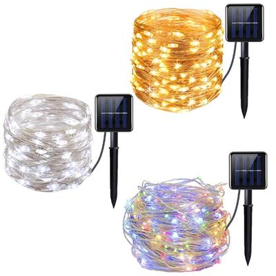 Solar-Lichterkette für den Außenbereich, 5 m/10 m/20 m/30 m, Lichterkette mit 8 Modi, Kupferdraht-Lichter für Gartendekorationen, Hof, Hochzeit