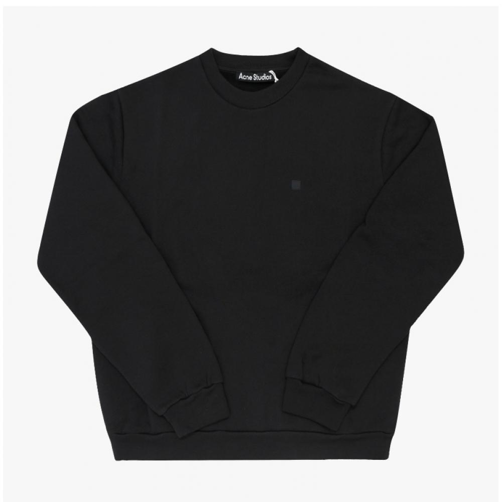 Acne Studio Ci0187 Black  900  Face Logo Patch Public Sweatshirt