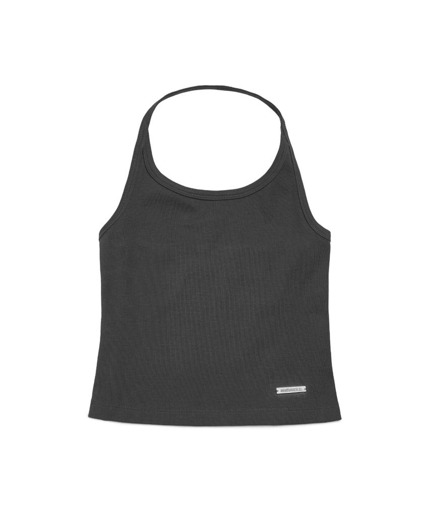 MARK GONZALES Women'S Halterneck Sleeveless Top - Charcoal