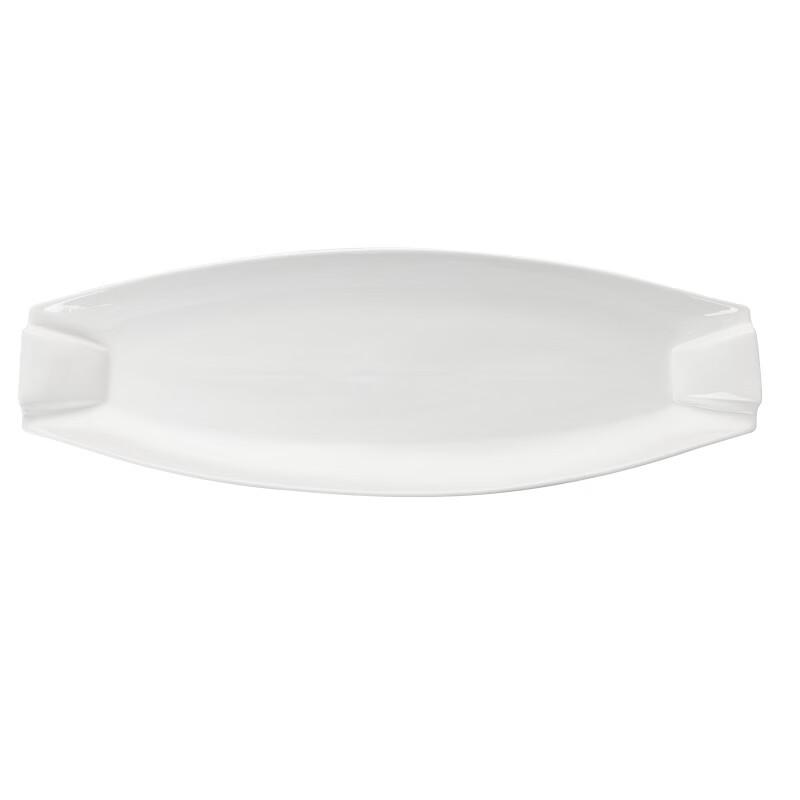 Elegant Ceramic Boat-Shaped Fish Platter