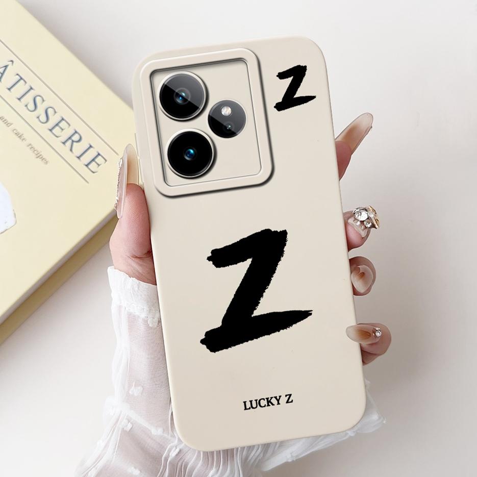 For Realme GT7 5G Case RMX5061 Cute Lucky Letters Cover Soft TPU Matte Phone Case For Realme GT 7 Pro GT7 T 7T GT7T Fundas Coque