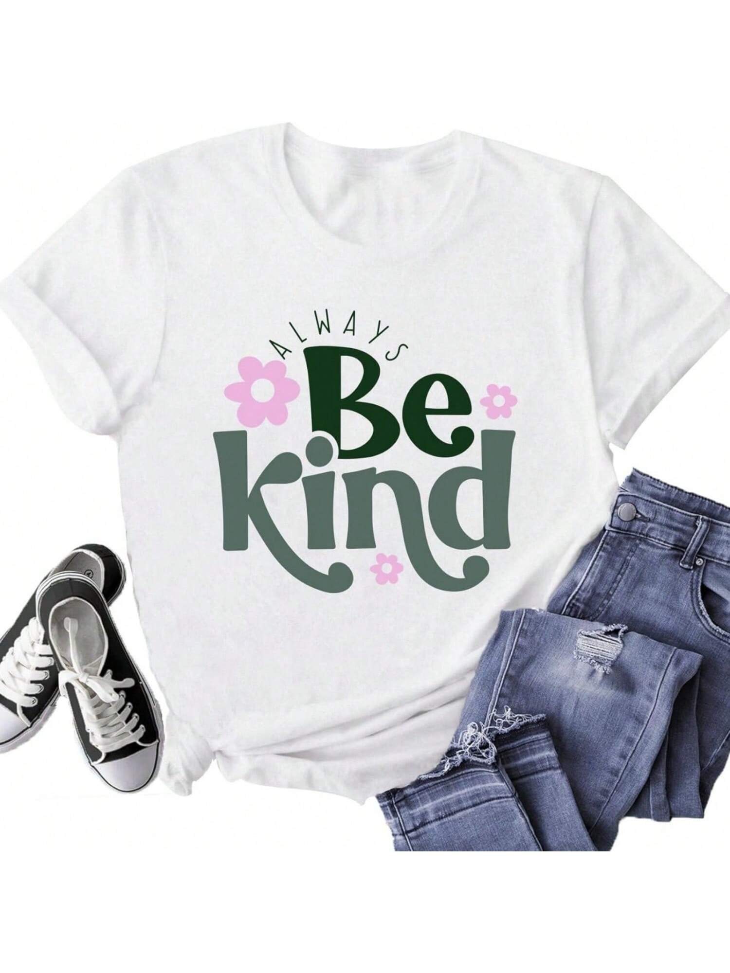 Be Kind Shirt For Women Kindness Teacher T-Shirt Inspirational Teacher Tee Tops S разноцветный