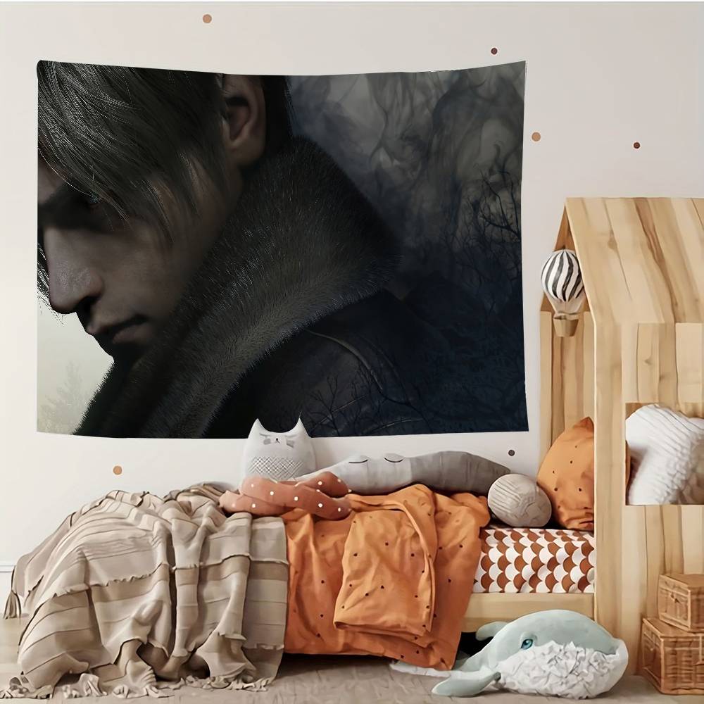 RResident Leon Kennedy Evil Tapestry Customizable Tapestries Of Various Styleswall Hangings Celebrity Printing Wall Hangings