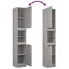 Bathroom Cabinet Gray Sonoma 32 x 34 x 188.5 cm Particleboard