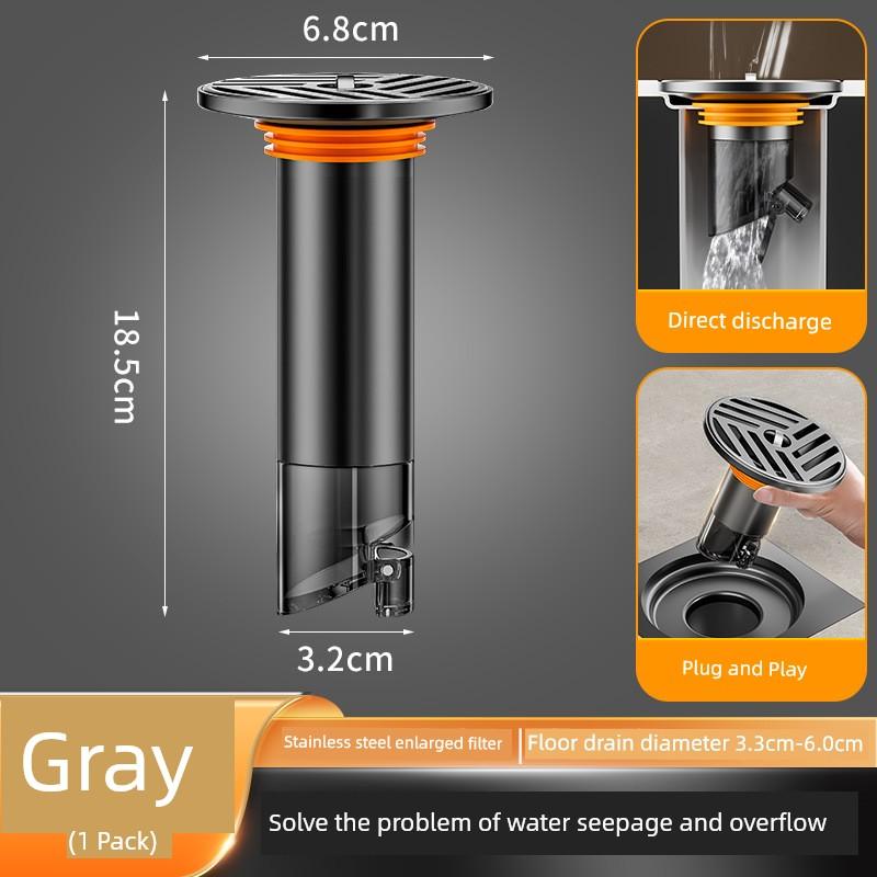 Specialized Anti-Odor Floor Drain Core with Stainless Steel Filter Net, Extension Pipe, and Anti-Odor Core for Floor Drains