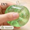 Decompression Toys for Study Maltose Glitter Apple Squeeze Stress Ball, Soft TPR Slow Rising Fidget Safe Kids Toy Anxiety Relief, Cute Fruit