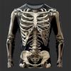 Creative Design 3D Skull Print Men's T-Shirt Autumn Daily Casual Long Sleeve Crew Neck Pullover Tees Oversize Breathable Clothes