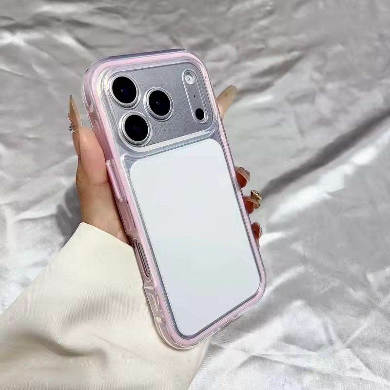 

Luxury Color Clear Silicone TPU Phone Case For iPhone 17 Air 16E 15 14 13 12 11 Pro Max Plus Candy Soft Shockproof Bumper Cover iPhone 11 рожевий