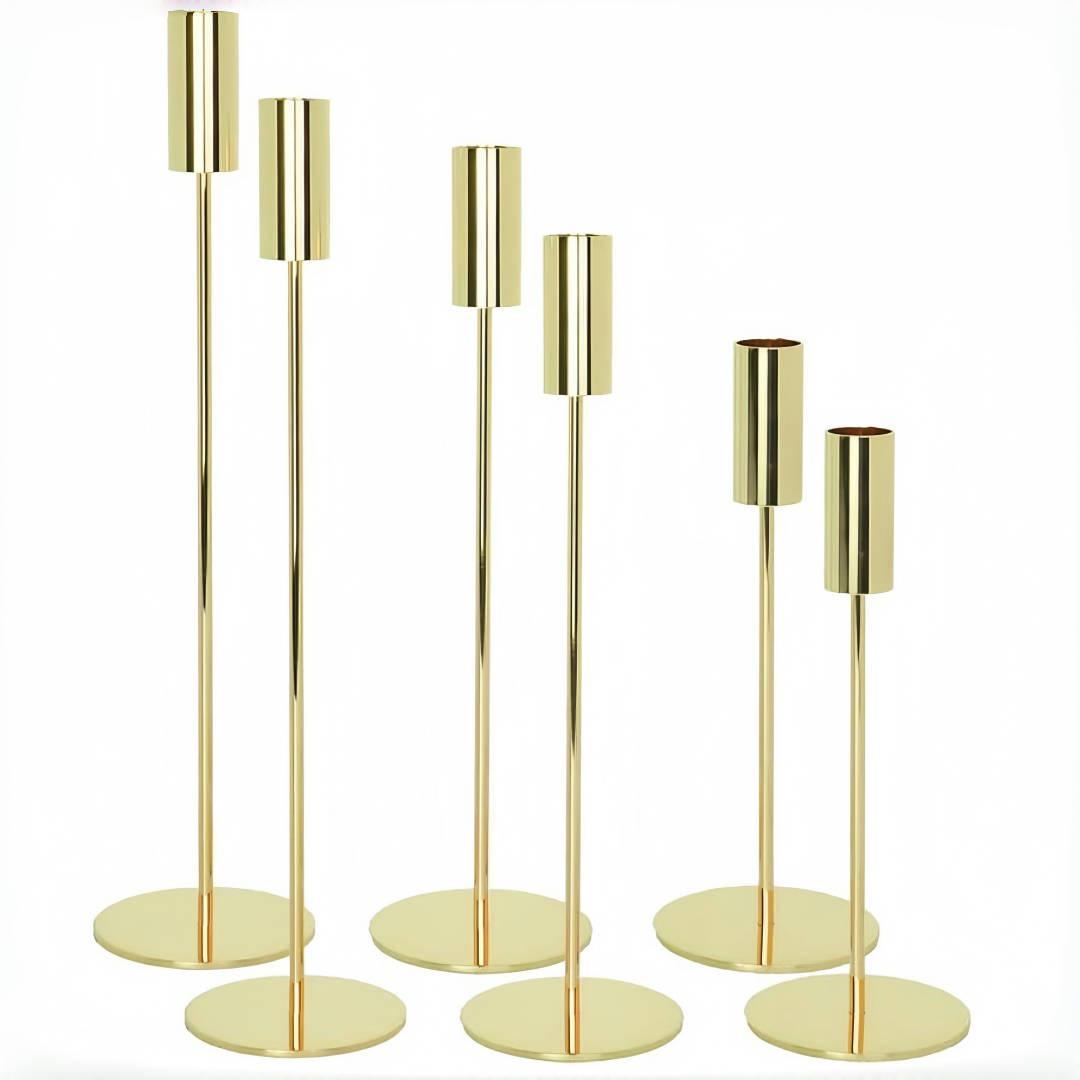 European Style Wrought Iron Candle Holder for Christmas & Wedding Table Decor