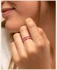 Edelstahl Lesbischer LGBT Ring für Frauen Paar, Pride Liebe Versprechen Band Streifen Flaggenfarbe Verlobungsringe