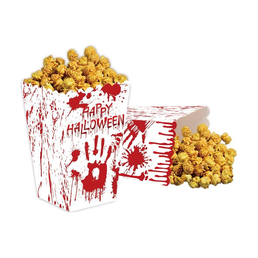 4pcs Pink Halloween Popcorn Box Paper Pumpkin Gift Packing Box Kids