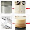 Stainless Steel Round Mousse Circle Seamless Dumplings Biscuits Cake Mold Four-piece Jelly Setting Mold Baking Tool