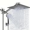 Bathroom Chrome Plated Concealed Stainless Steel Pressurized Shower Shower Set with Extended Lever Arm, Toilet Top Spray Shower