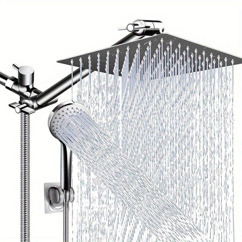 Bathroom Chrome Plated Concealed Stainless Steel Pressurized Shower Shower Set with Extended Lever Arm, Toilet Top Spray Shower