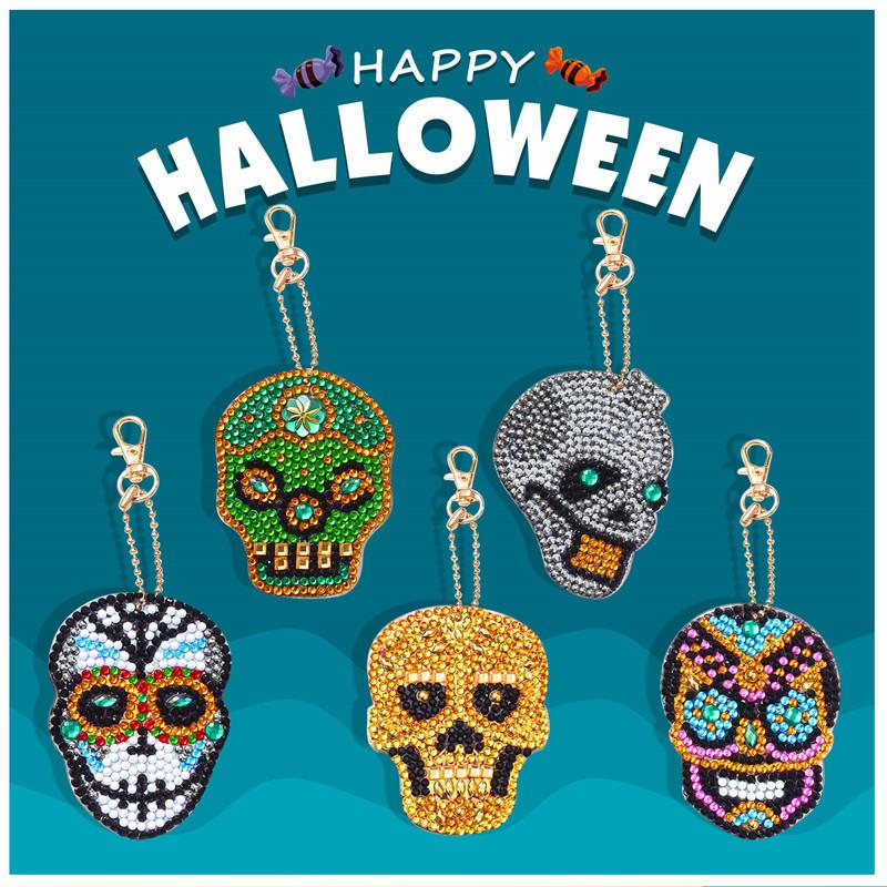 Special-Shaped Brick Diamond Painting Keychain Diy Christmas Series Cartoon Decorative Small Pendant