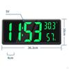 Orologio Luminosità Dimmer a 3 Livelli con Temperatura e Umidità Interna Elettronico a Numeri Grandi 12/24H