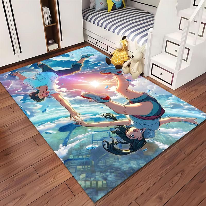 "Sky Diving Anime Artwork" suitable as a non-slip mat for the living room or bedroom sofa