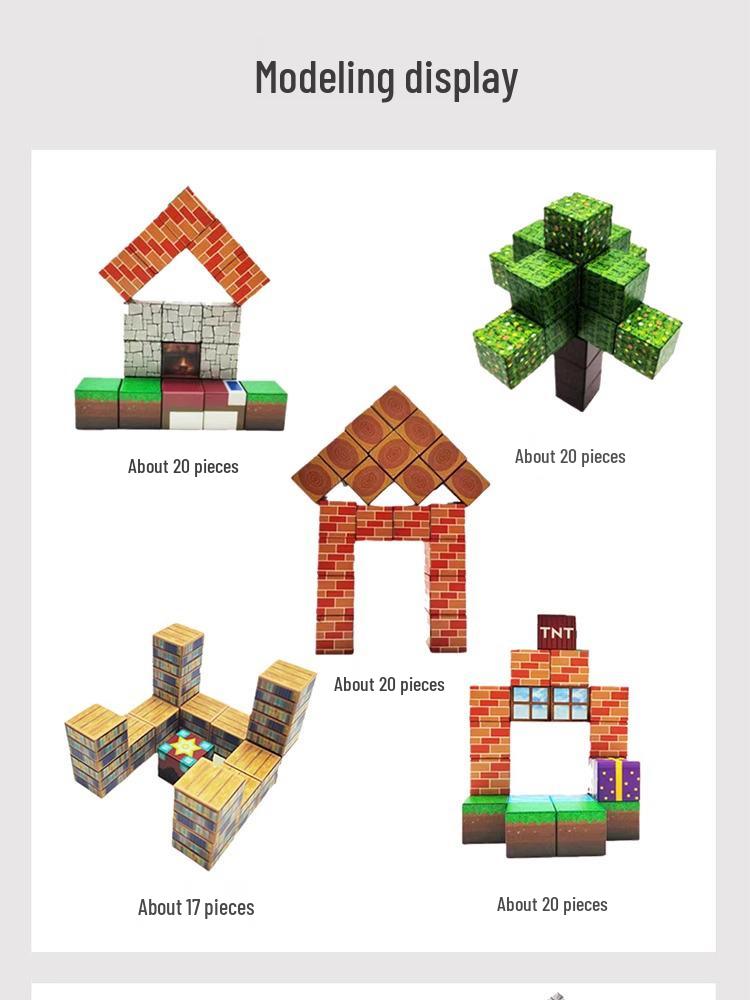 Magnetic Cube Building Blocks - Strong Mini Magnets for Kids' Toys and Figurines