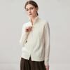 Women's Elegant Cashmere Cable Knit Half-High Neck Zip Cardigan - Autumn/Winter 2026 Collection