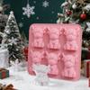 3D Ice Cubes Mold 6 Cavities Reusable Silicone Highland Cattle Tray Cartoon Animal Mold Box For Kitchen Food Parties Drinking