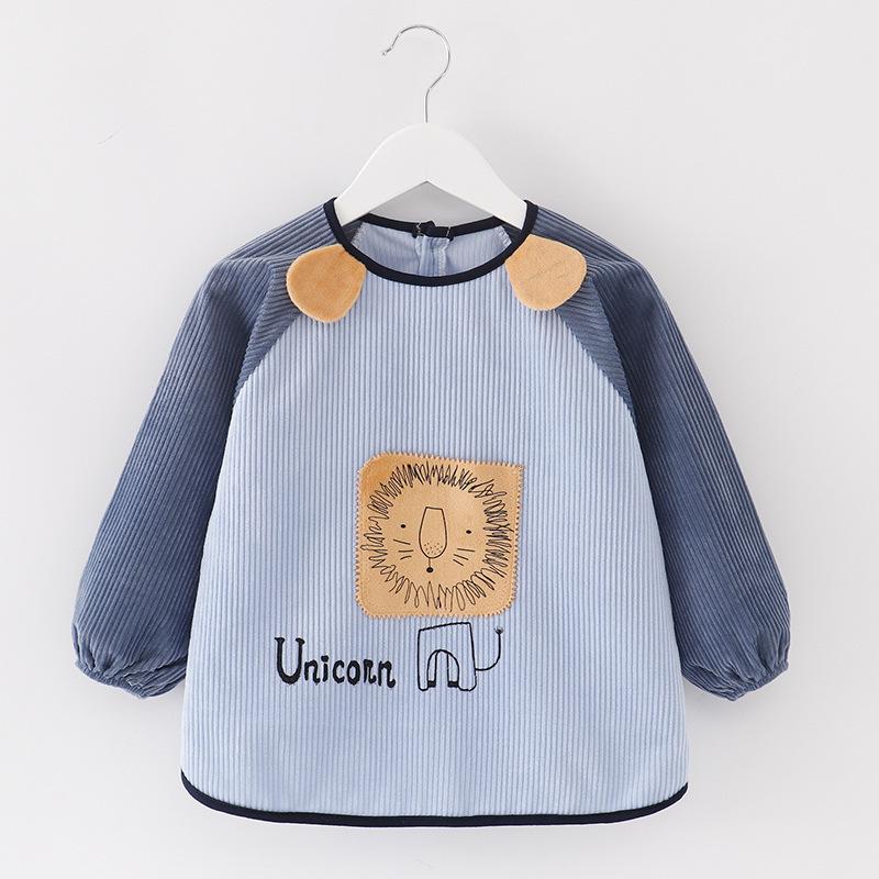 Waterproof Baby Long Sleeve Bib Apron Anti-dirty Toddler Eating Reverse Wear Smock Kids Feeding Coverall for Boys Girls Autumn Winter