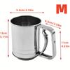 Fine Mesh Flour Sifter with Handl Stainless Steel Filter Sieve for Baking Sugar Coffee Powers Semi-automatic Manual Kitchen Tool