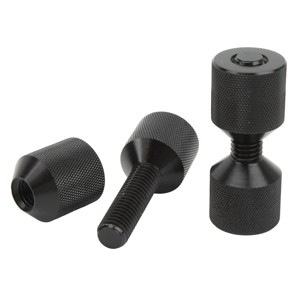 2-Hole Flange Alignment Pins, Quick Flange Pin Set, Aluminum, Durable, Easy Installation, Portable Tool, Black, M12, 2pcs