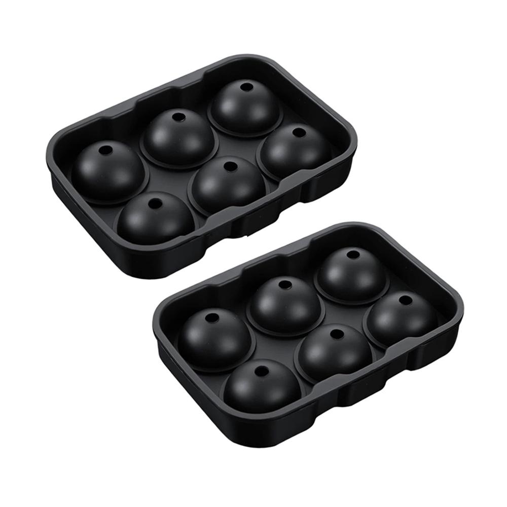 1 or 2 Pcs Ice Cube Trays Silicone Sphere Whiskey Ice Ball Maker with Lids Large Square Ice Cube Molds for Cocktails Bourbon