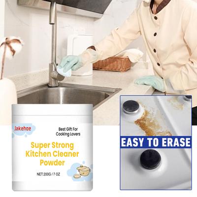 Heavy Duty Kitchen Degreaser Powder Strong Oil Stain Remover Range Hood Cleaner Surface Grease Dissolver Fast Acting Rich Foam