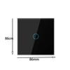 Crystal Glass Panel LED Light Switch AC100-240V EU Plug LED Sensor Switch Fire-Resistant 1/2/3 Gang Wall Light Switch