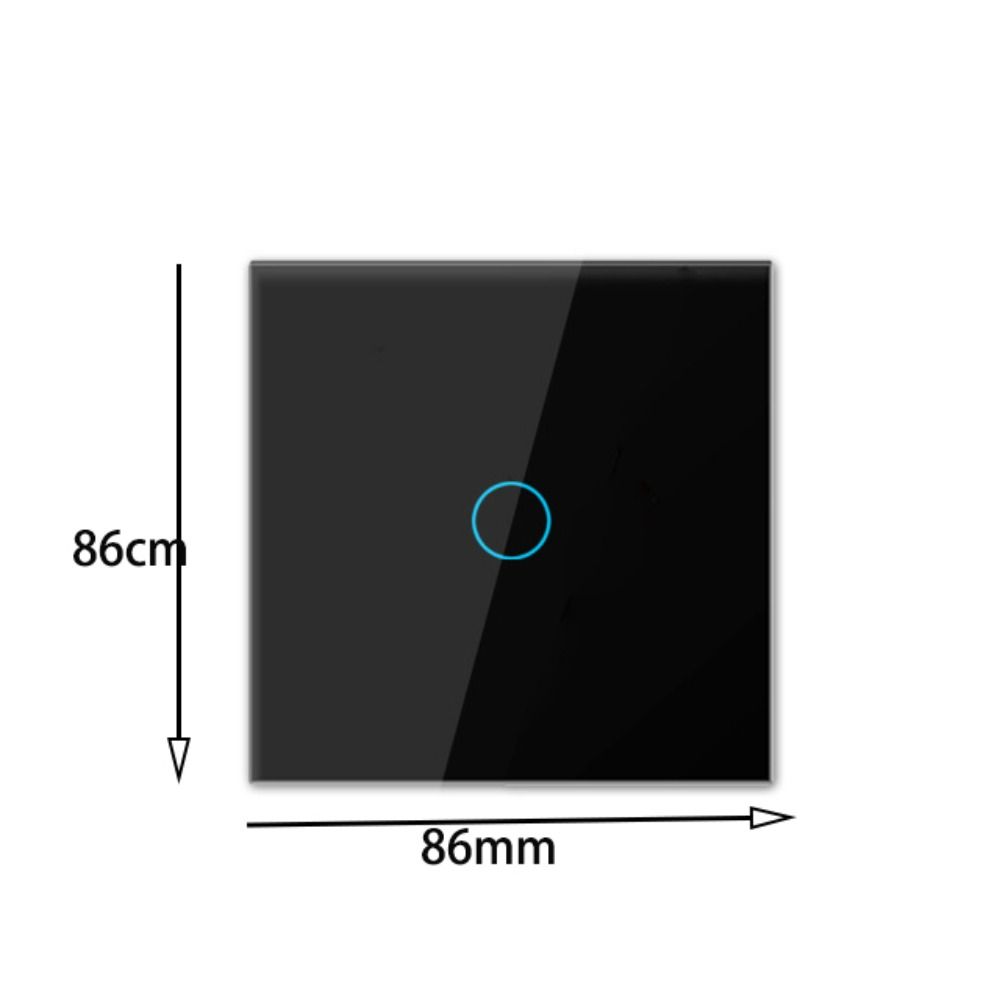 Crystal Glass Panel LED Light Switch AC100-240V EU Plug LED Sensor Switch Fire-Resistant 1/2/3 Gang Wall Light Switch
