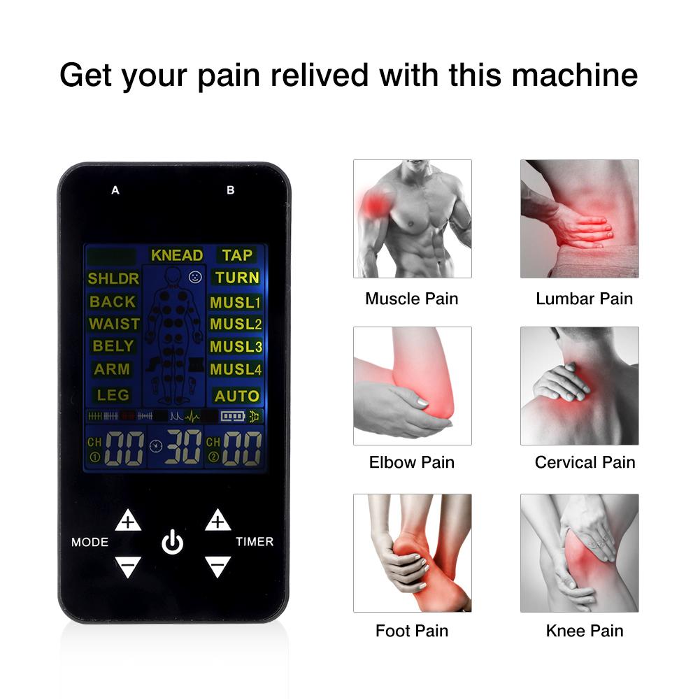 TENS EMS Electric Massager Pulse Muscle Stimulator Electrode Pads Digital Ease Pain Machine