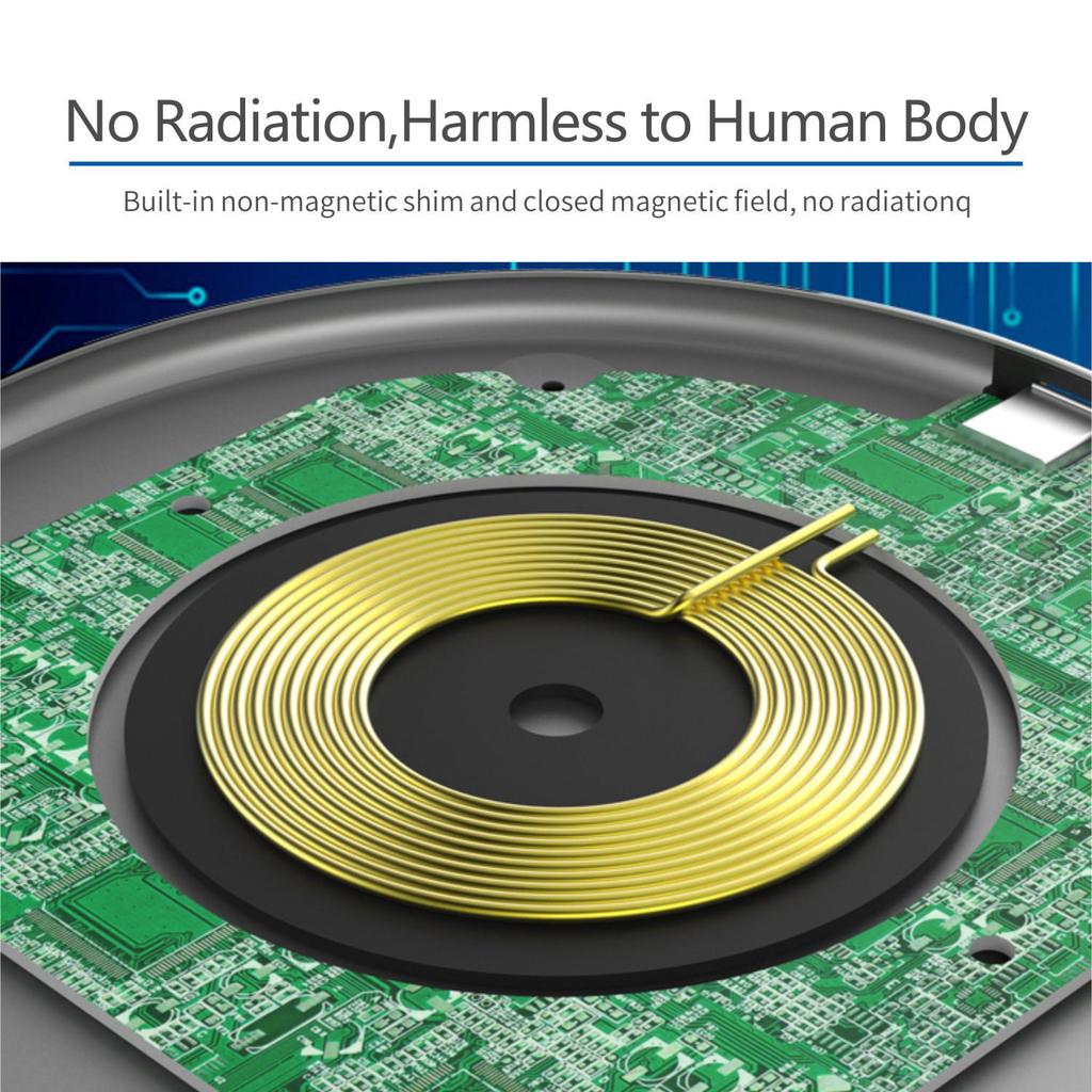 Ultra-Thin 15W Fast Wireless Charger for Apple & Huawei Devices