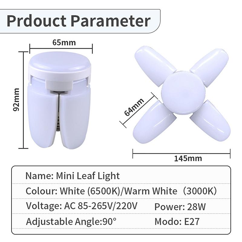 1Pc E27 Bulb Led Indoor Bulb Fan Leaf Super Bright Home Decoration Living Room Styling Light Ceiling Light Led E27 Bulb