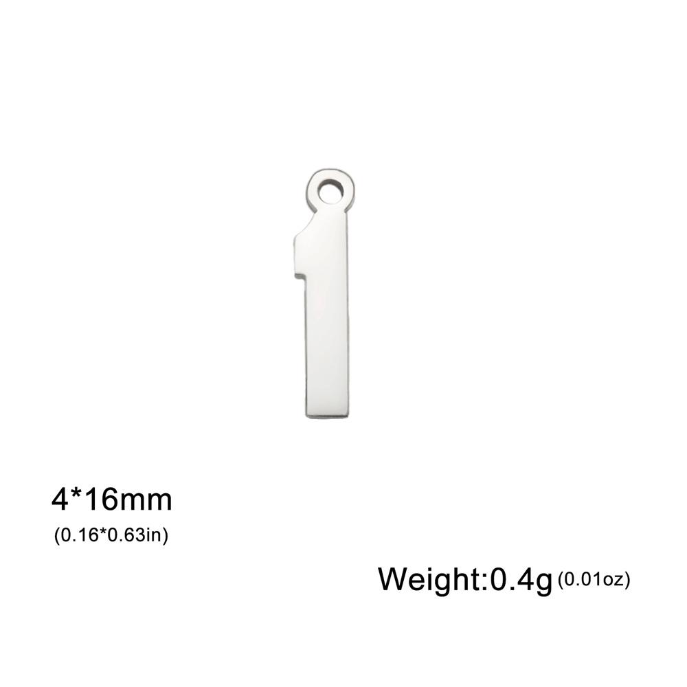

My Shape 0-25 Numbers Charms Stainless Steel Pendants for Bracelet Necklace DIY Jewelry Making Accessories Gifts 10pcs Figures Silver
