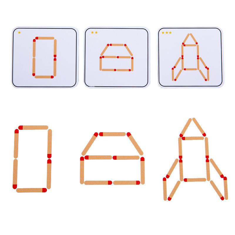 Kinderspielzeug Streichholzpuzzle Brettspiele Montessori Streichholz Kreatives Denken Streichholz Logiktraining Lernspielzeug