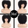 LISI HAIR Synthetic Omber Short Curly Wigs With Bangs For Black Women African High Temperature Fiber Cosplay Daily Hair