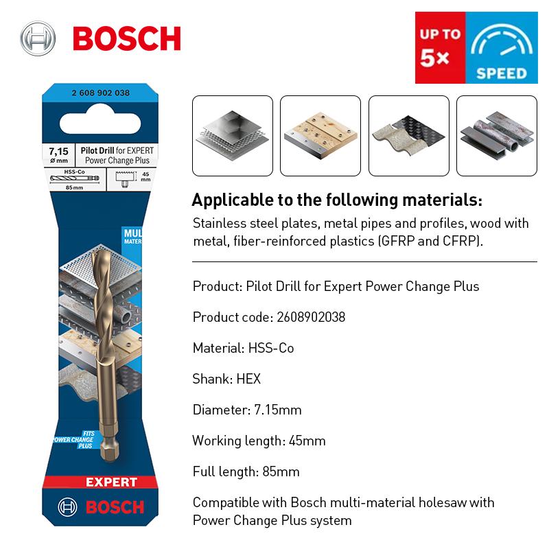 Bosch pilot drill EXPERT Series Quick-Change Arbor Pilot Drill for Power Change Plus