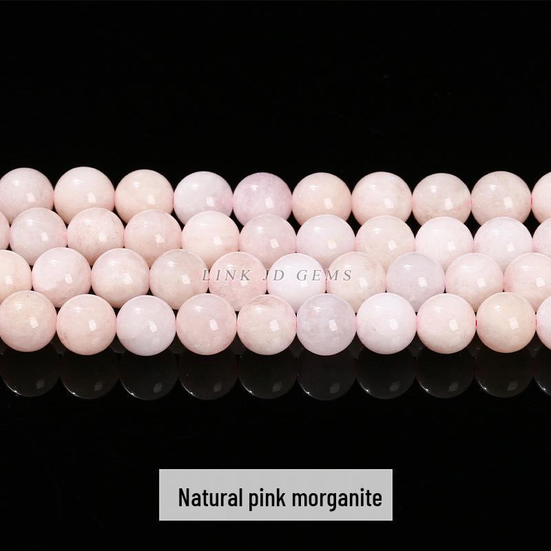 Jingde Transparent Morganite Round Beads - Candy Color Crystal DIY Jewelry Accessories