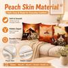 Funny Meme Cat Explosion Pillow Covers 2D Flat Printed Peach Skin Throw Cushion Case For Couch Sofa Living Room Decor 45X45Cm