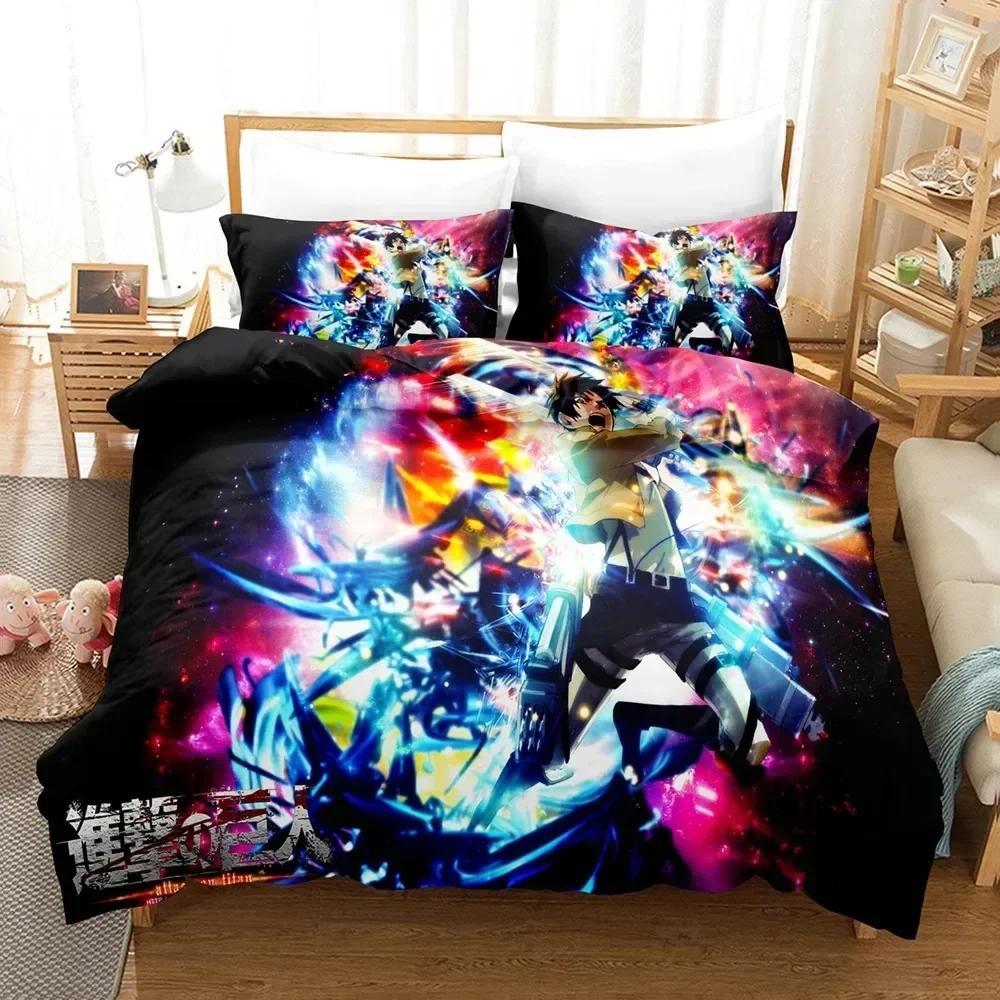 Fashion 3D Attack The Giant Bedding Set Printed Bed Set With Pillowcase Bed Duvet Cover Soft Queen King Size Bedclothes Home