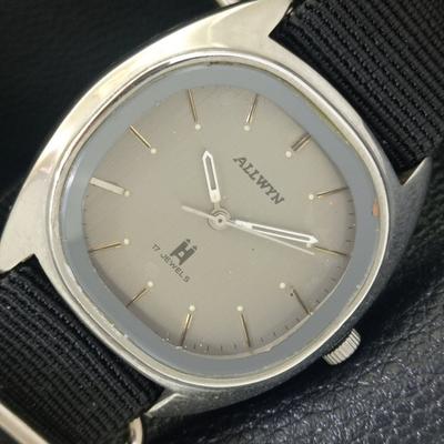 Relógio Masculino Vintage de Corda Manual ALLWYN 6300A ÍNDIA Mostrador Original a704027-1