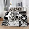 Printed Blanket Picnic Blankets Suga D-DAY Warm Blanket Soft and Comfortable Blanket Home Travel Birthday Gift